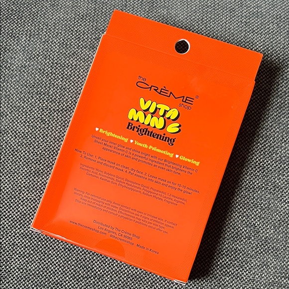 The Crème Shop Vitamin C Brightening Sheet Mask Set of 5 NIB - Picture 3 of 6